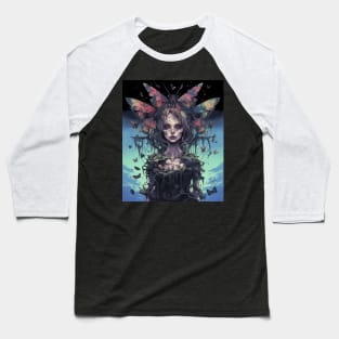 Grunge Fairycore Aesthetic Skeleton Goth Gothic Fairy Baseball T-Shirt